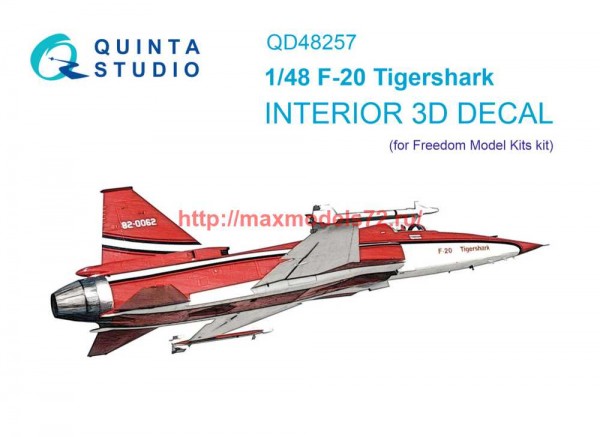 QD48257   3D Декаль интерьера кабины F-20 Tigershark (Freedom Model) (thumb69751)