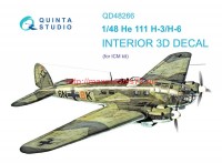 QD48266   3D Декаль интерьера кабины He 111H-3/H-6 (ICM) (thumb69775)
