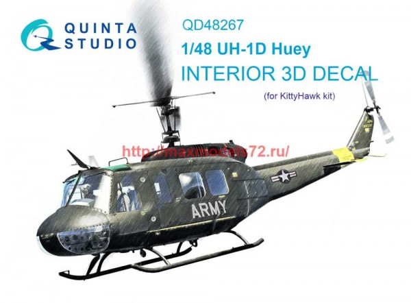 QD48267   3D Декаль интерьера UH-1D (KittyHawk) (thumb69783)