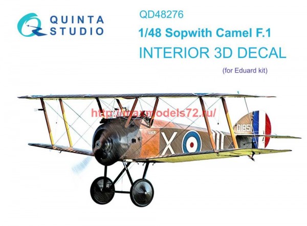 QD48276   3D Декаль интерьера кабины Sopwith Camel F.1 (Eduard) (thumb69823)