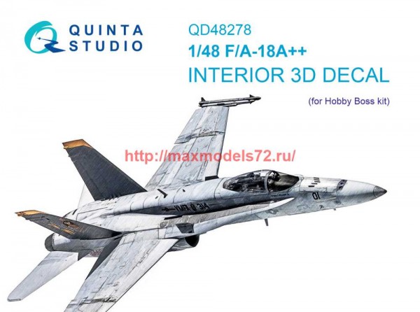 QD48278   3D Декаль интерьера кабины F/A-18А++ (HobbyBoss) (thumb69835)