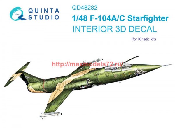 QD48282   3D Декаль интерьера кабины F-104A/С (Kinetic) (thumb69847)