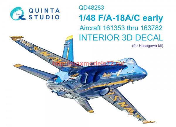 QD48283   3D Декаль интерьера кабины F/A-18A / C early (Hasegawa) (thumb69851)