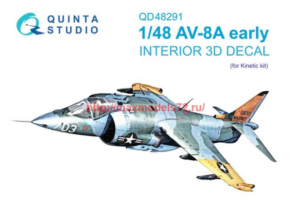 QD48291   3D Декаль интерьера кабины AV-8A Early (Kinetic) (thumb69883)