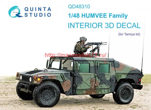 QD48310   3D Декаль интерьера кабины для семейства HUMVEE (Tamiya) (thumb69963)