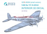QDS-48266   3D Декаль интерьера кабины He 111H-3/H-6 (ICM) (Малая версия) (thumb69779)