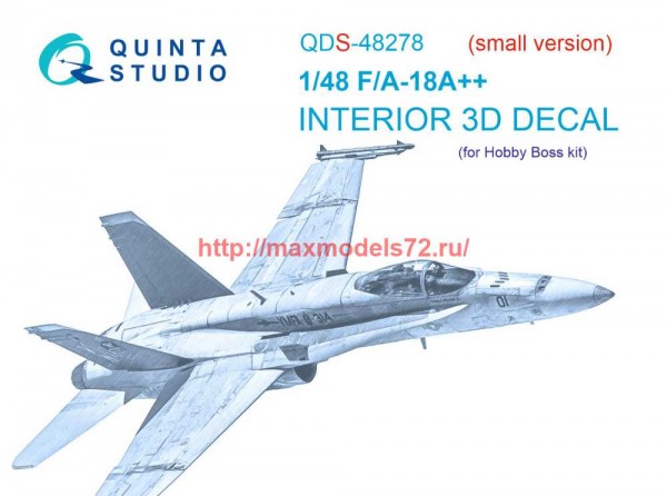 QDS-48278   3D Декаль интерьера кабины F/A-18А++ (HobbyBoss)(Малая версия) (thumb69839)