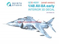 QDS-48291   3D Декаль интерьера кабины AV-8A Early (Kinetic) (Малая версия) (thumb69887)