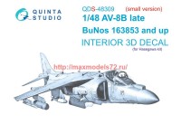 QDS-48309   3D Декаль интерьера кабины AV-8B Late (Hasegawa) (Малая версия) (thumb69959)