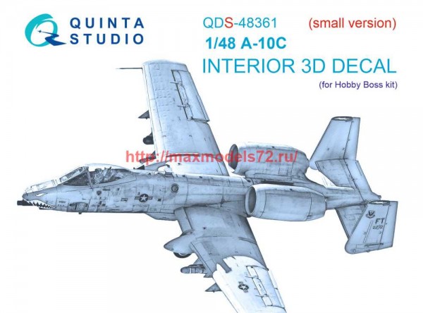 QDS-48361   3D Декаль интерьера кабины A-10C (Hobby Boss) (Малая версия) (thumb70083)