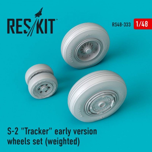 RS48-0333   S-2 "Tracker" early version wheels set (weighted)  (1/48) (thumb66977)