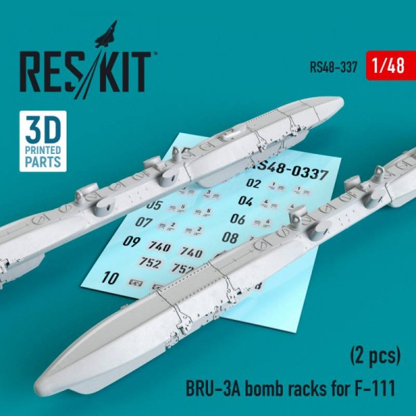 RS48-0337   BRU-3A bomb racks for F-111 (2 pcs) (3D Printing) (1/48) (thumb66979)