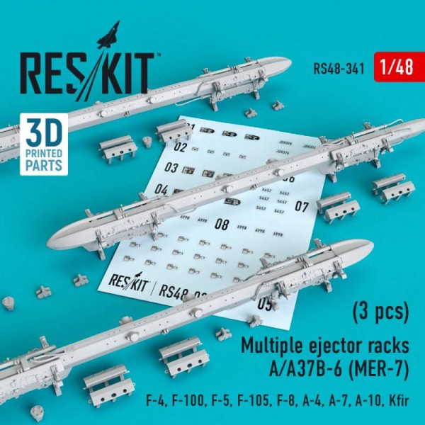 RS48-0341   Multiple ejector racks A/A37B-6 (MER-7) (3 pcs) (F-4, F-100, F-5, F-105, F-8, A-4, A-7, A-10, Kfir)  (1/48) (thumb66985)