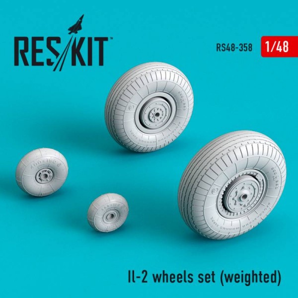 RS48-0358   Il-2 wheels set (weighted)  (1/48) (thumb67011)