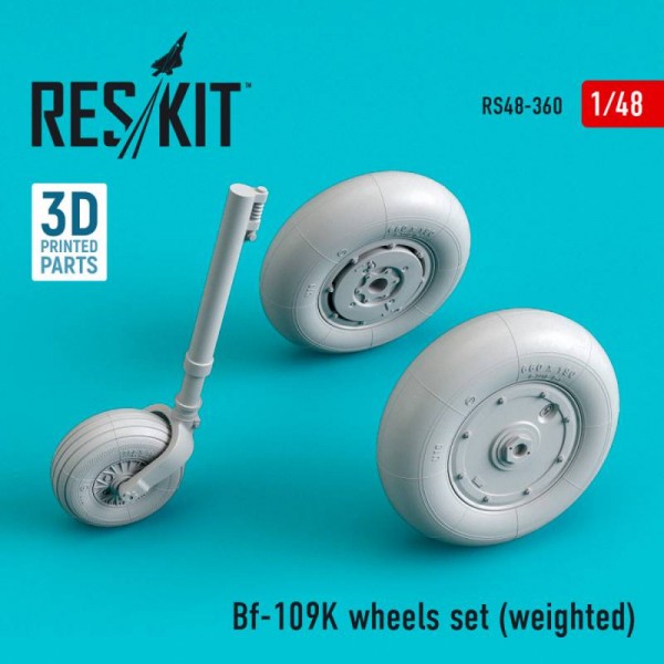 RS48-0360   Bf-109K wheels set (weighted)  (1/48) (thumb67015)