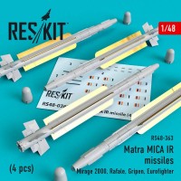 RS48-0363   Matra MICA IR missiles (4 pcs) (Mirage 2000, Rafale, Gripen, Eurofighter) (1/48) (thumb67019)