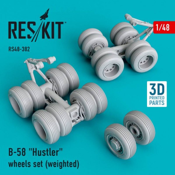RS48-0382   B-58 "Hustler" wheels set (weighted) (1/48) (thumb67035)