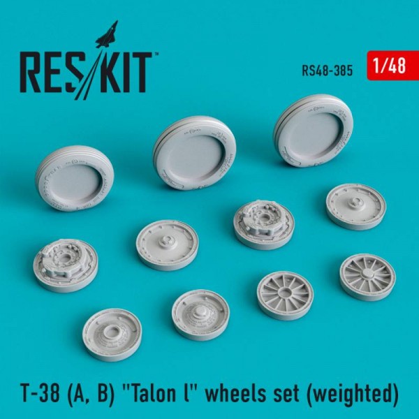 RS48-0385   T-38 (A, B) "Talon l" wheels set (weighted) (1/48) (thumb67041)