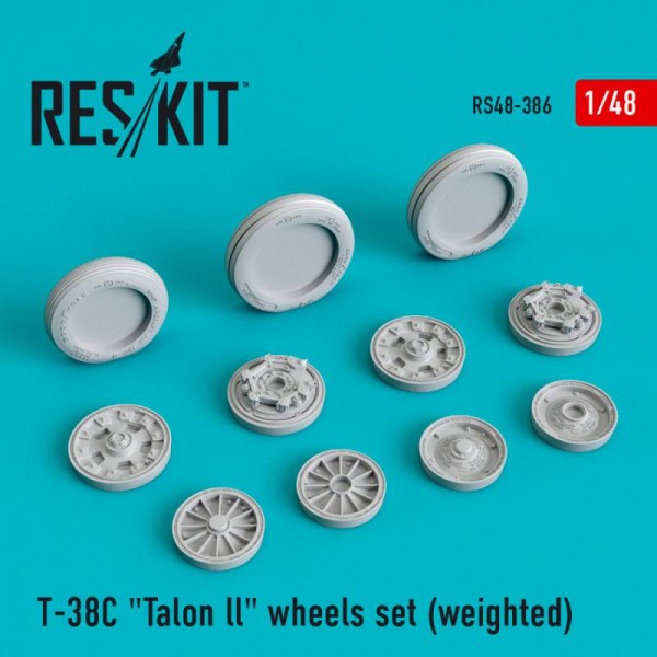 RS48-0386   T-38C "Talon ll" wheels set (weighted) (1/48) (thumb67043)