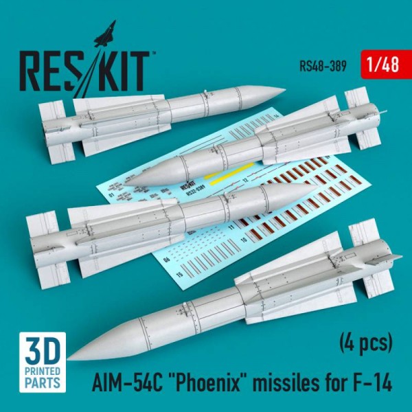 RS48-0389   AIM-54C "Phoenix" missiles for F-14 (4pcs) (1/48) (thumb67049)