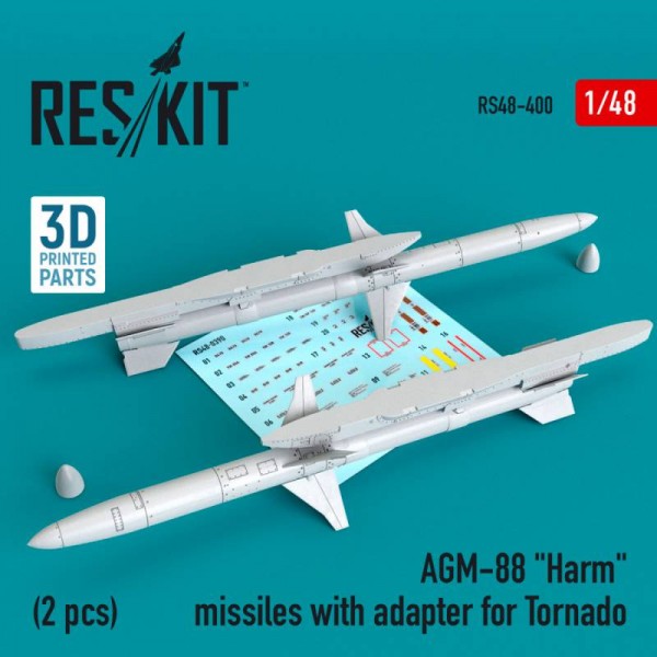 RS48-0400   AGM-88 "Harm" missiles with adapter for Tornado (2 pcs) (1/48) (thumb67059)