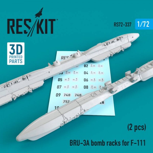 RS72-0337   BRU-3A bomb racks for F-111 (2 pcs) (3D Printing) (1/72) (thumb67183)