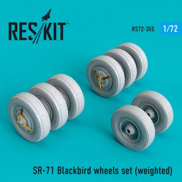 RS72-0355   SR-71 "Blackbird" wheels set (weighted) (1/72) (thumb67209)