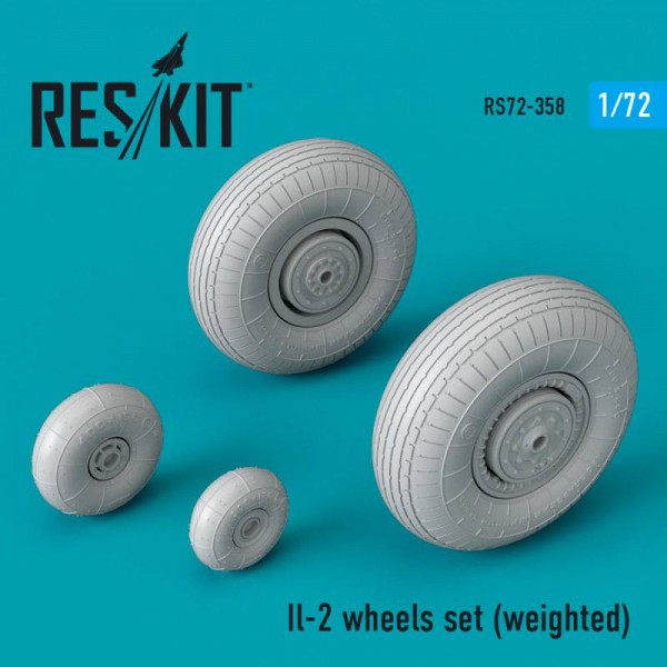 RS72-0358   Il-2 wheels set (weighted) (1/72) (thumb67215)