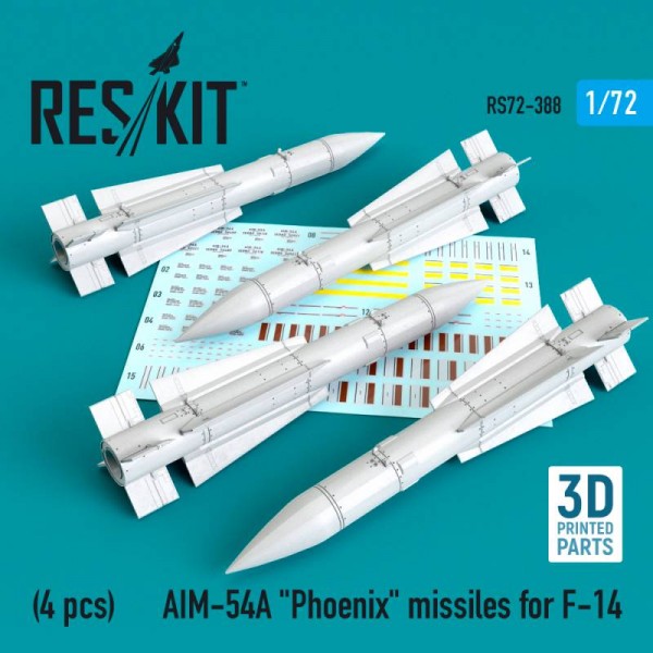 RS72-0388   AIM-54A «Phoenix» missiles for F-14 (4pcs) (1/72) (thumb67259)