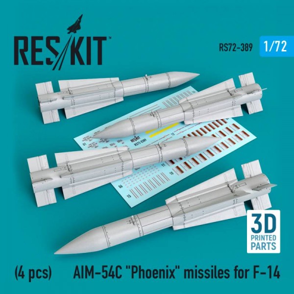 RS72-0389   AIM-54C «Phoenix» missiles for F-14 (4pcs) (1/72) (thumb67261)