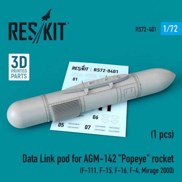 RS72-0401   Data Link pod for AGM-142 "Popeye" rocket (F-15, F-16, F-4, Mirage 2000, F-111) (1/72) (thumb67273)