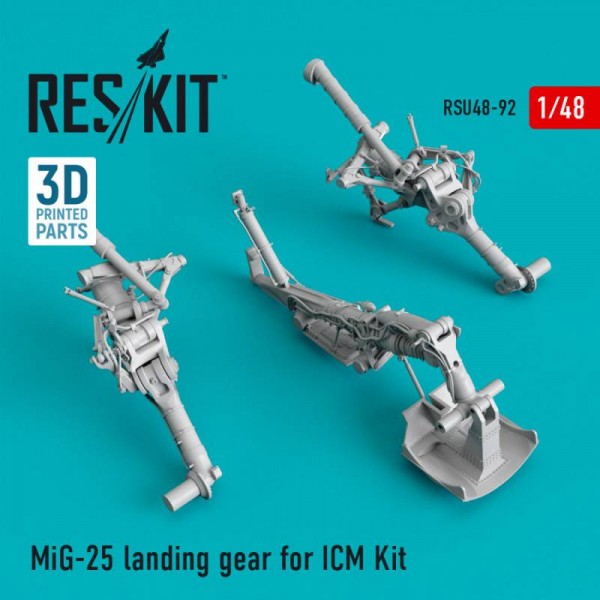 RSU48-0092   MiG-25 landing gear for ICM Kit (1/48) (thumb67069)