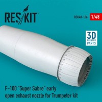RSU48-0136   F-100 «Super Sabre» early open exhaust nozzle for Trumpeter kit (1/48) (attach1 67071)