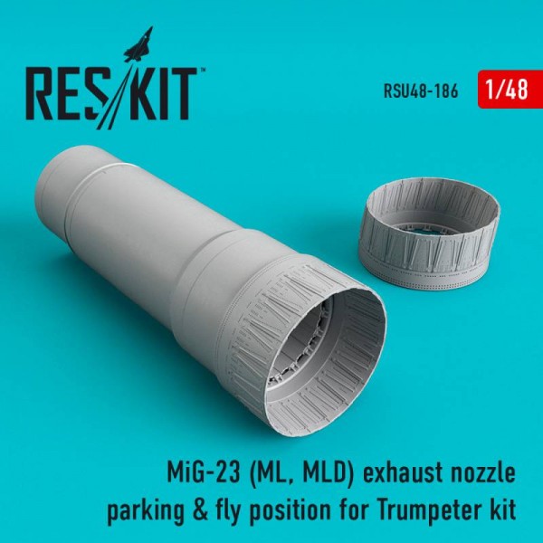 RSU48-0186   MiG-23 (ML, MLD) exhaust nozzle parking & fly position for Trumpeter kit  (1/48) (thumb67096)