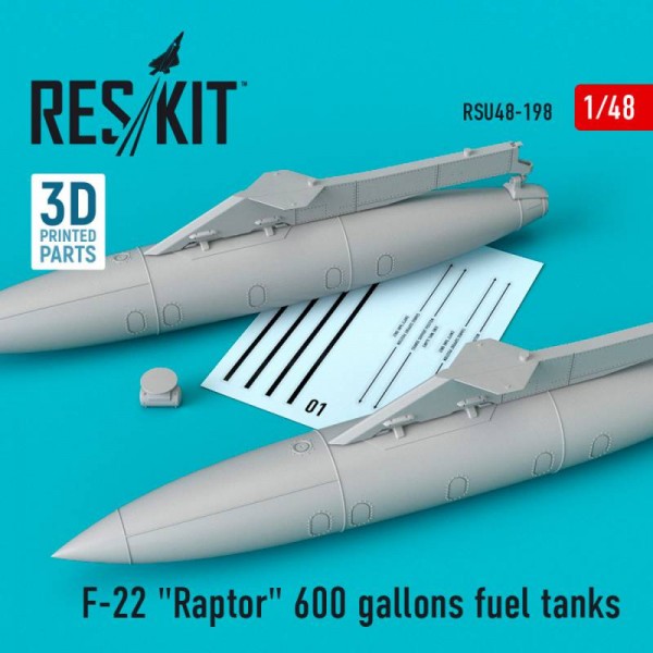RSU48-0198   F-22 "Raptor" 600 gallons fuel tanks (1/48) (thumb67104)