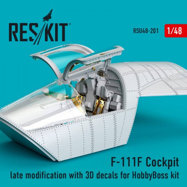 RSU48-0201   F-111F Cockpit late modification with 3D decals for HobbyBoss kit (1/48) (thumb67111)
