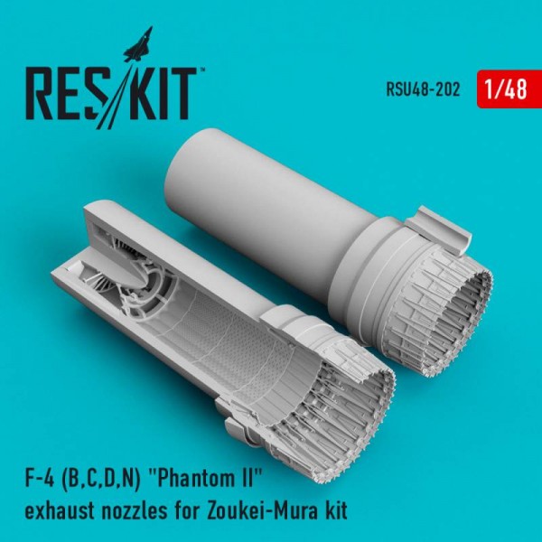 RSU48-0202   F-4 (B,C,D,N) «Phantom II» exhaust nozzles for Zoukei-Mura kit (1/48) (thumb67113)