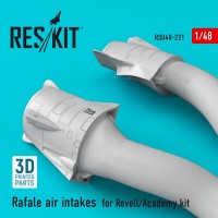 RSU48-0221   Rafale air intakes for Revell/Academy kit (3D Printing) (1/48) (attach1 67133)