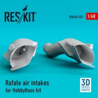 RSU48-0222   Rafale air intakes for HobbyBoss kit (3D Printing) (1/48) (attach1 67136)