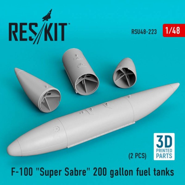 RSU48-0223   F-100 "Super Sabre" 200 gallon fuel tanks (3D Printing) (1/48) (thumb67140)