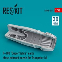 RSU48-0255   F-100 «Super Sabre» early close exhaust nozzle for Trumpeter kit (1/48) (attach1 67146)