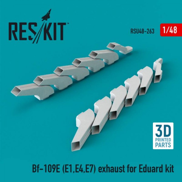 RSU48-0263   Bf-109E (E1,E4,E7) exhaust for Eduard kit (3D Printing) (1/48) (thumb67151)