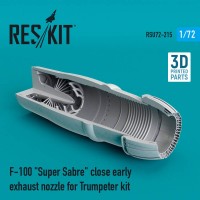 RSU72-0215   F-100 «Super Sabre» close early exhaust nozzle for Trumpeter kit (1/72) (attach1 67327)
