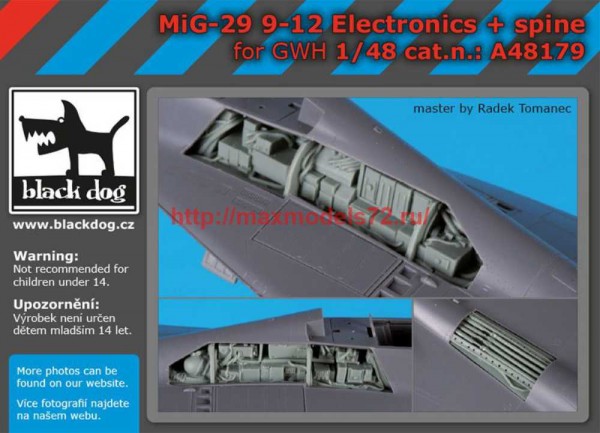 BDA48179   1/48 Mig-29 9-12 electronics+spine (thumb72562)
