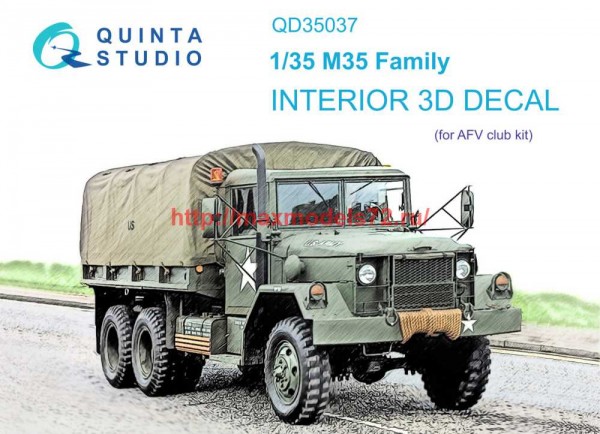 QD35037   3D Декаль интерьера кабины M35 (AFV club) (thumb71259)