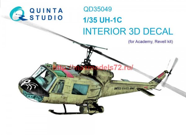 QD35049   3D Декаль интерьера кабины UH-1C (Academy) (thumb71319)