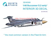 QD48368   3D Декаль интерьера кабины Buccaneer S.2 early (Airfix) (thumb70795)