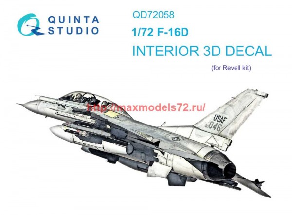 QD72058   3D Декаль интерьера кабины F-16D (Revell) (thumb70645)