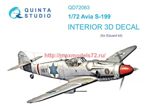 QD72063   3D Декаль интерьера кабины Avia S-199 (Eduard) (thumb70657)