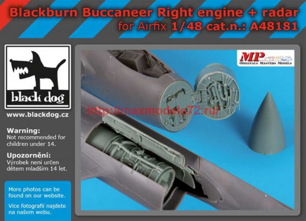 BDA48181   1/48 Blackburn Buccanneer right engine+radar (thumb72573)